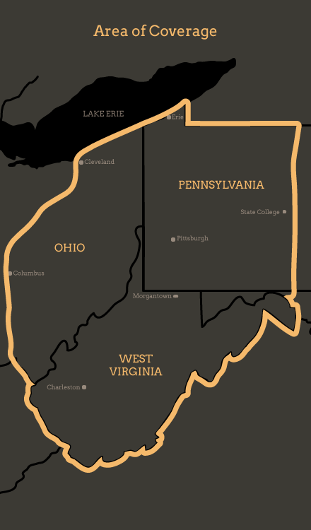 Area of Coverage Map of area of coverage